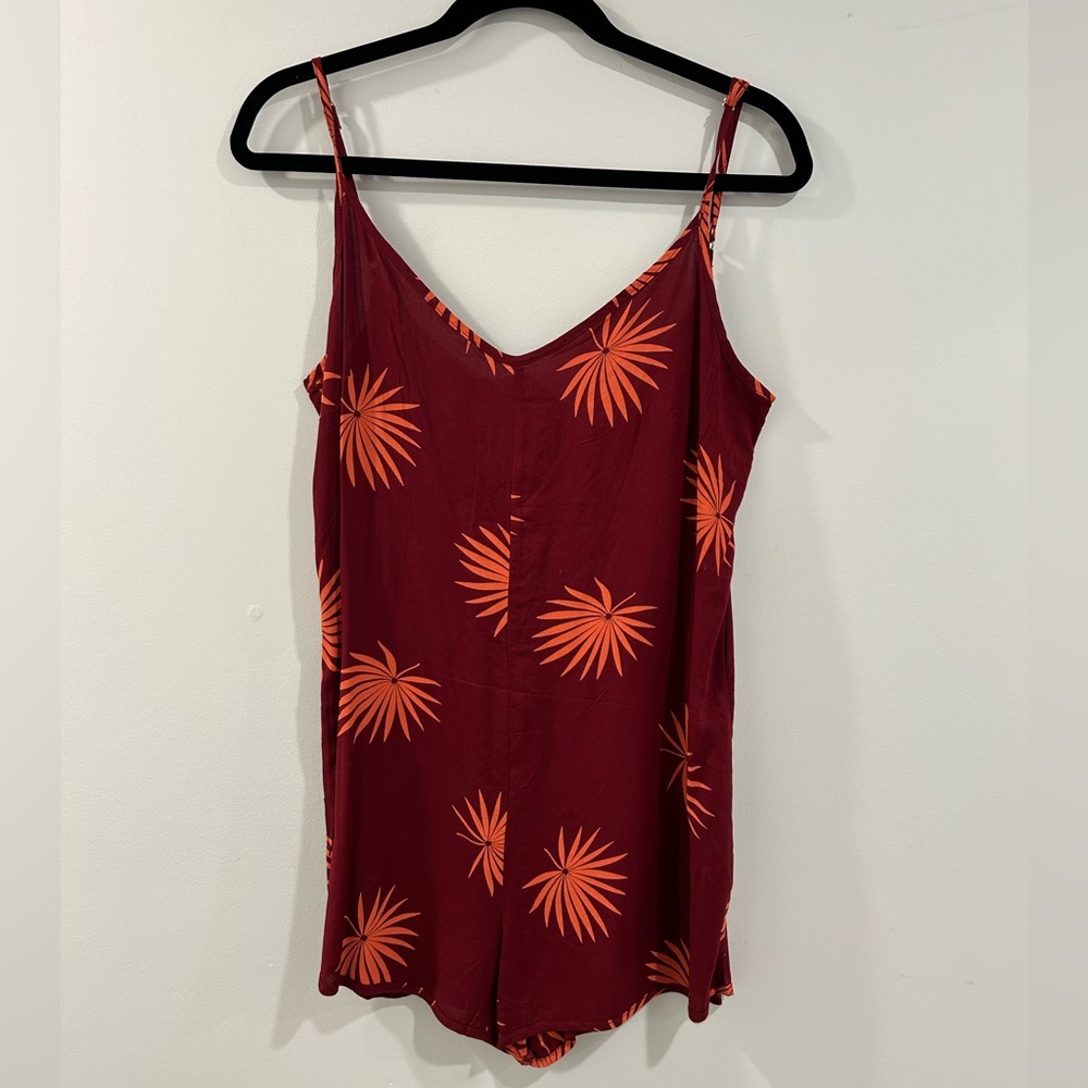Obey Raven Floral Print Romper, Size Small